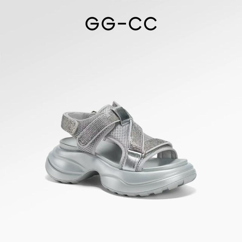 Haute couture 5 heightening fashion platform sandals women's summer new Velcro small casual sneakers