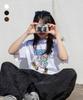 Tijeoteu [15 Designs] Tibit Maker Basic Summer Cotton Oversized Short Sleeve T-Shirt