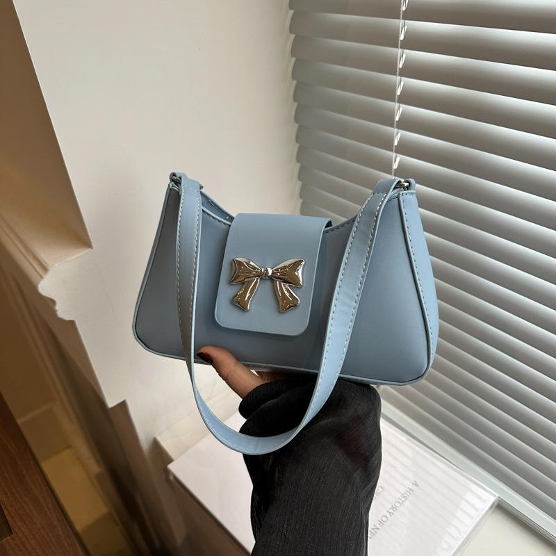 Korean Version Versatile Bag Women's 2025 Spring New Trend Foreign Fashion Shoulder Bag Bow Ins Underarm Bag