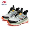 Habi Bear Boys' Double Mesh Breathable Sneakers with Rotary Buckle and Soft Sole for Spring and Autumn
