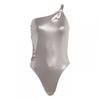 Womens/Ladies Metallic Slim One Piece Swimsuit