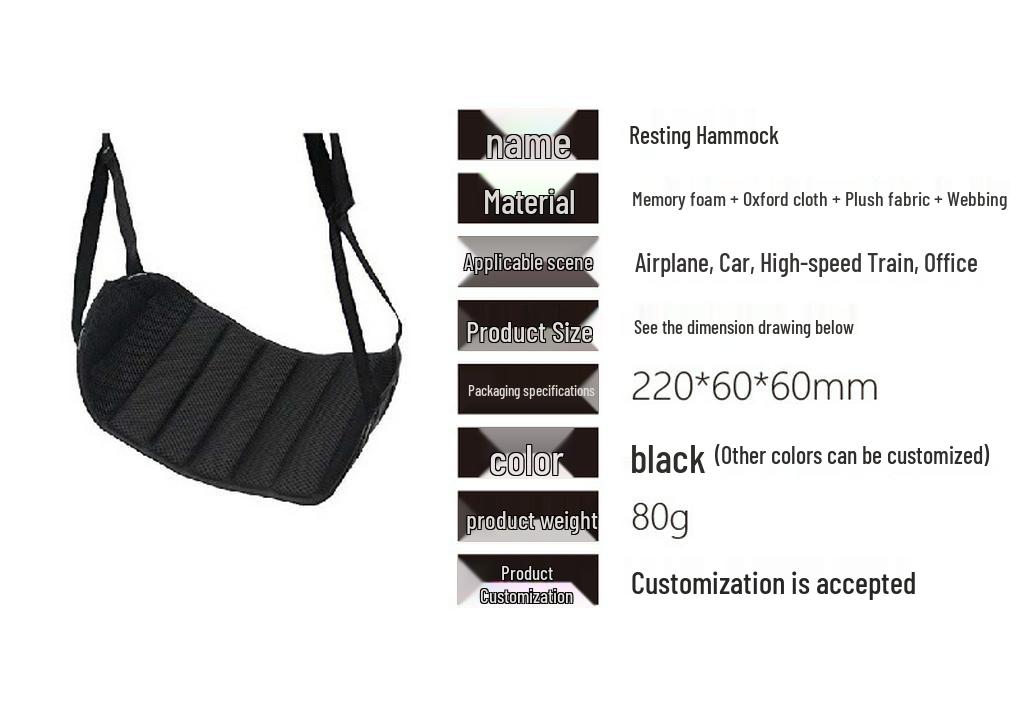 Airplane Foot Hammock: Travel Footrest for Comfort