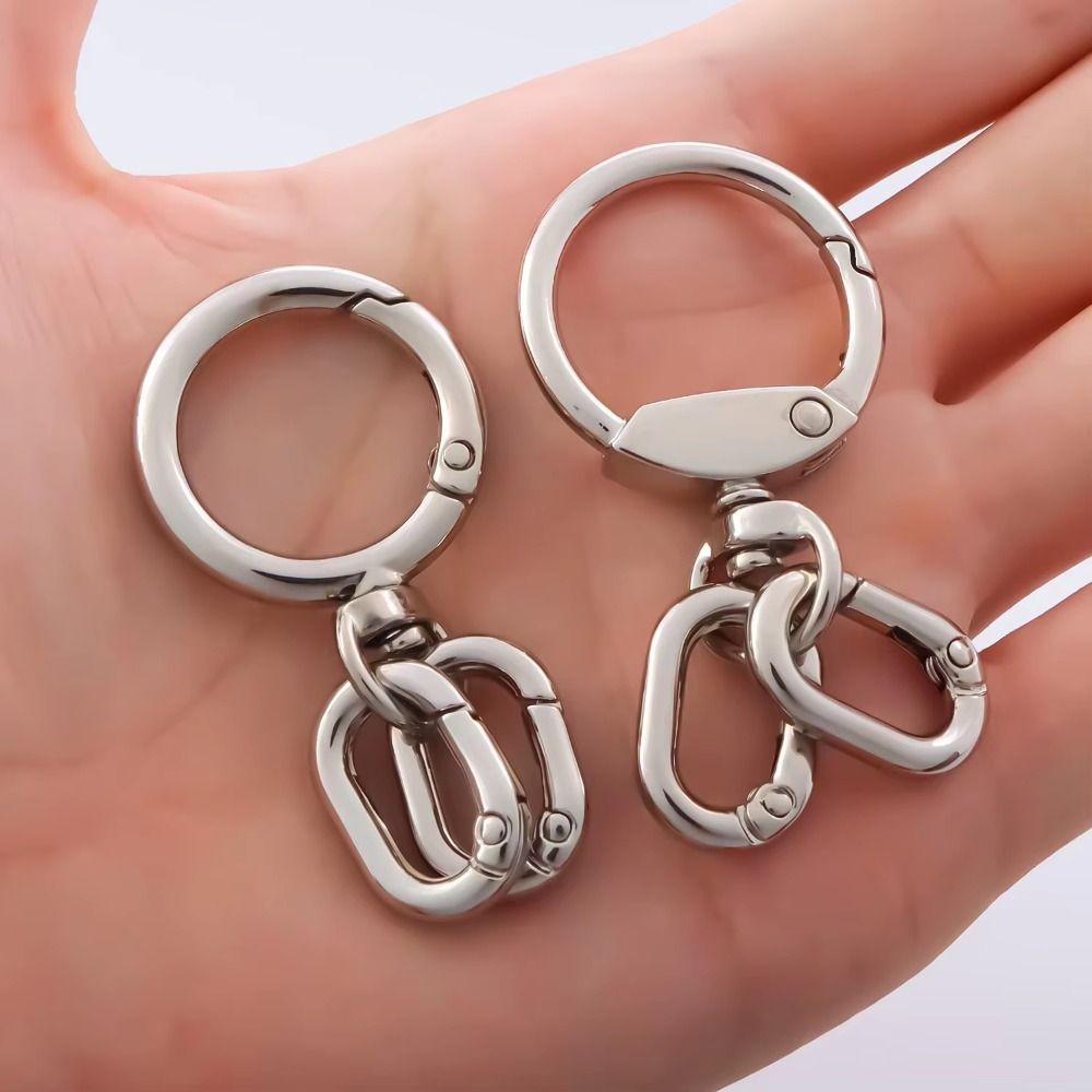 2 PCS Connector Clasps Metal Swivel Clasp Clips Spring Ring Hook Rings Lobster Claw Clasp Clasps Keys Management