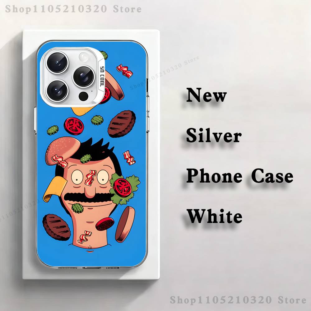 Cartoon B-Bobs Burgers Phone Case For iPhone 17,16,15,14,13,12,11,Pro,XS,Max,Plus,Mini,SE4,E White Matte Shockproof Cover