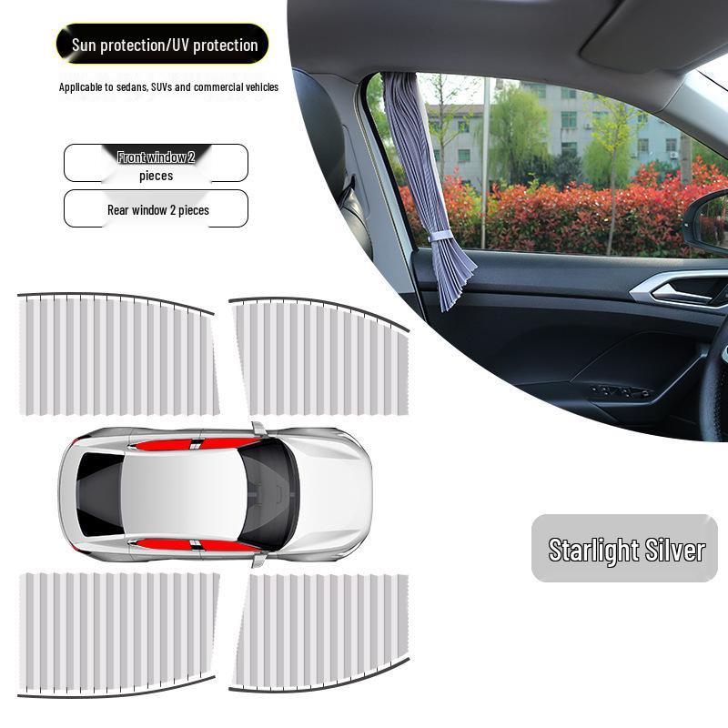 Magnetic Car Sunshade Curtains - Sun Protection & Heat Insulation for Children's Privacy on Side Windows