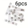 2D 6pcs, 12pcs, Clear PVC with Stainless Steel ID Badge Holder with Safety Metal Clip - Clear Lanyard Keychain Suitable for Name Tags, ID Cards, Keys