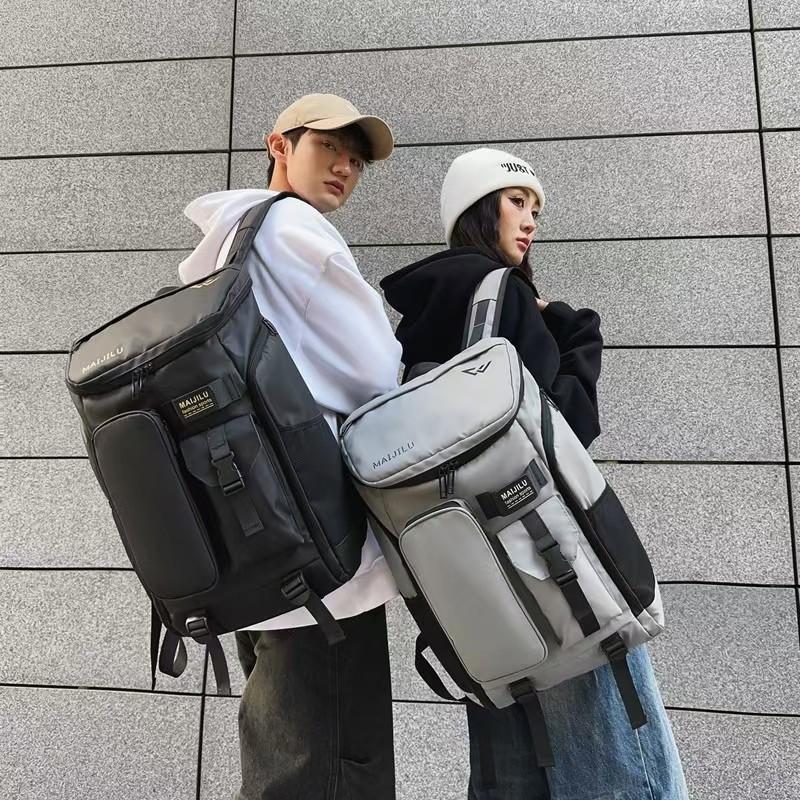 Print Large Letter Capacity Multifunctional Backpack For Outdoor Activitie