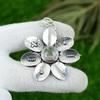 Natural White Topaz Gemstone Pendant 925 Sterling Silver Jewelry For Girls