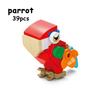 Mini Birds Series Building Block Crow Swallow Peacock Hoopoe Flamingo Parrot Eagle Bricks Toys 10in1 Educational Children Gifts