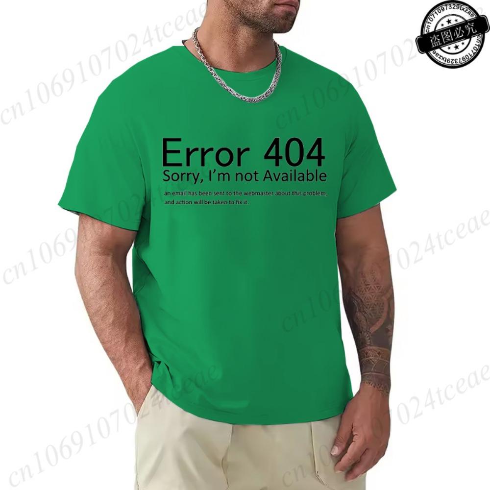 

T Shirt for Men 404 Error Coding Geek Programmer Tee Tops Round Neck Short-Sleeve Fashion Tshirt Clothing Casual Basic T-shirts XXS
