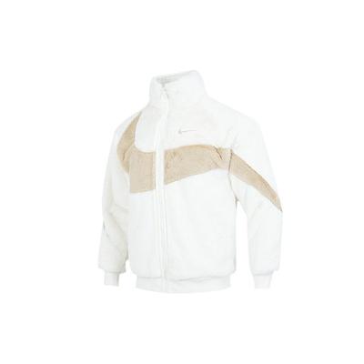 Jachetă NSW Swoosh Faux Fur Jachete Bărbați Alb FB7664-133
