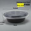 MOLUONA Disposable Round Plastic Takeaway Food Containers