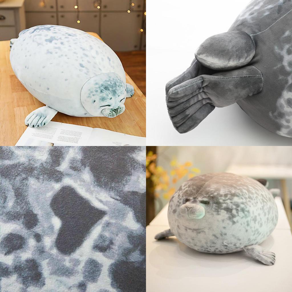 Large Chubby Blob Seal Plush Toy Animal Pillow Pet Soft And Cute Ocean Stuffed Doll Gift