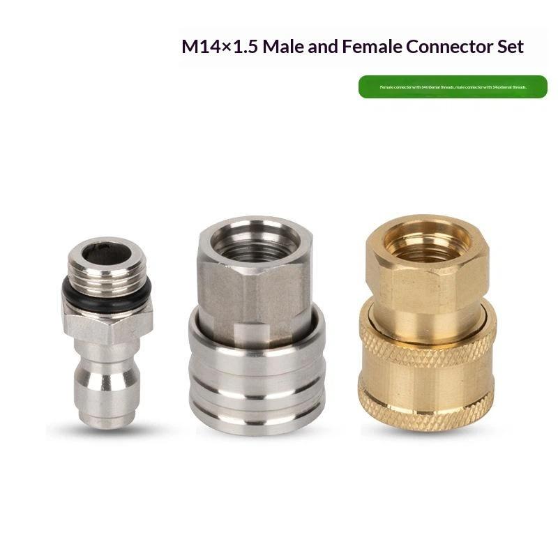 M14 X 1.5 Male Female Quick Connect Set Leak Proof Rust Resistant for DIY Home Garden Pressure Watering System Install