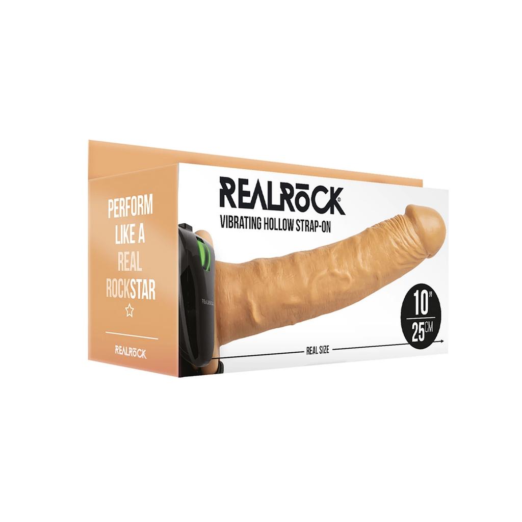 RealRock - Vibrator - dildo with strap-on 24.5 cm