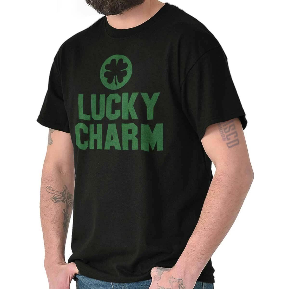 Irish Ireland Lucky Charm Four Leaf Clover Womens or Mens Crewneck T Shirt Tee XXXXL