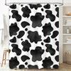 Black White Animal Print Shower Curtain Modern Bathroom Decor for Home Kitchen Bathrooms Set with Rod (180x185cm)