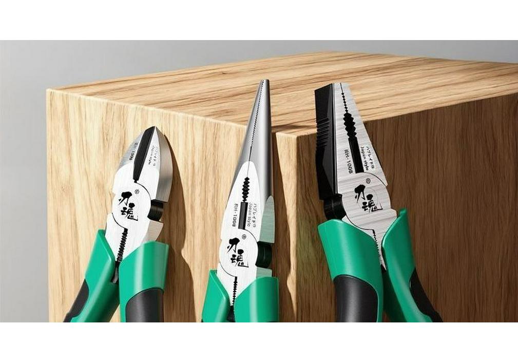 Three-Piece Industrial Grade Japanese Steel Pliers Set: Wire, Needle-Nose, and Diagonal Pliers for Electricians