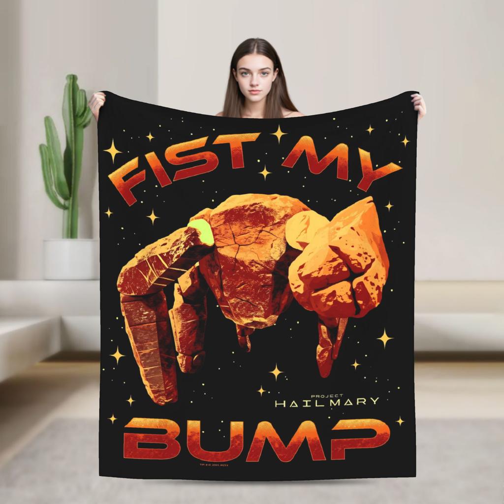 Project Hail Mary Poster Blanket Girls Flannel Bedding Throws For Living Room Soft Comfy Custom Quality Bedspread Gift Idea