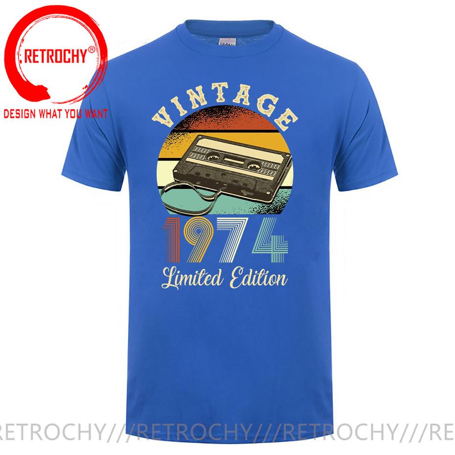 Retro Limited Edition Born In 1974 T Shirt Unisex Vintage 1974 Tshirt Cassette Tape Teeshirt Unisex Unisex Tshirt 70s Birthday Clothes