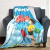 Ponyo Sea Magic Flannel Blanket Super Soft Warm Cozy Blanket for Sofa Bed Office Travel All‑Season Home Decor Gift