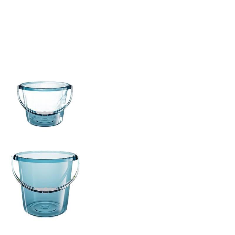 Förtjockad Transparent Plasttunna med Lock: Hushållsvattenförvaring, Tvätt- och Studentrums-användning