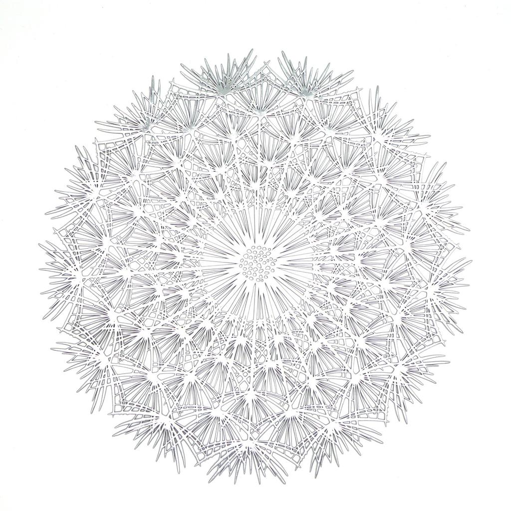 2/4PCS Dandelion Placemat for Dining Table PVC Plastic Hollow Coaster Table Bowl Mats Set Holiday Party Home Decor Wedding Party
