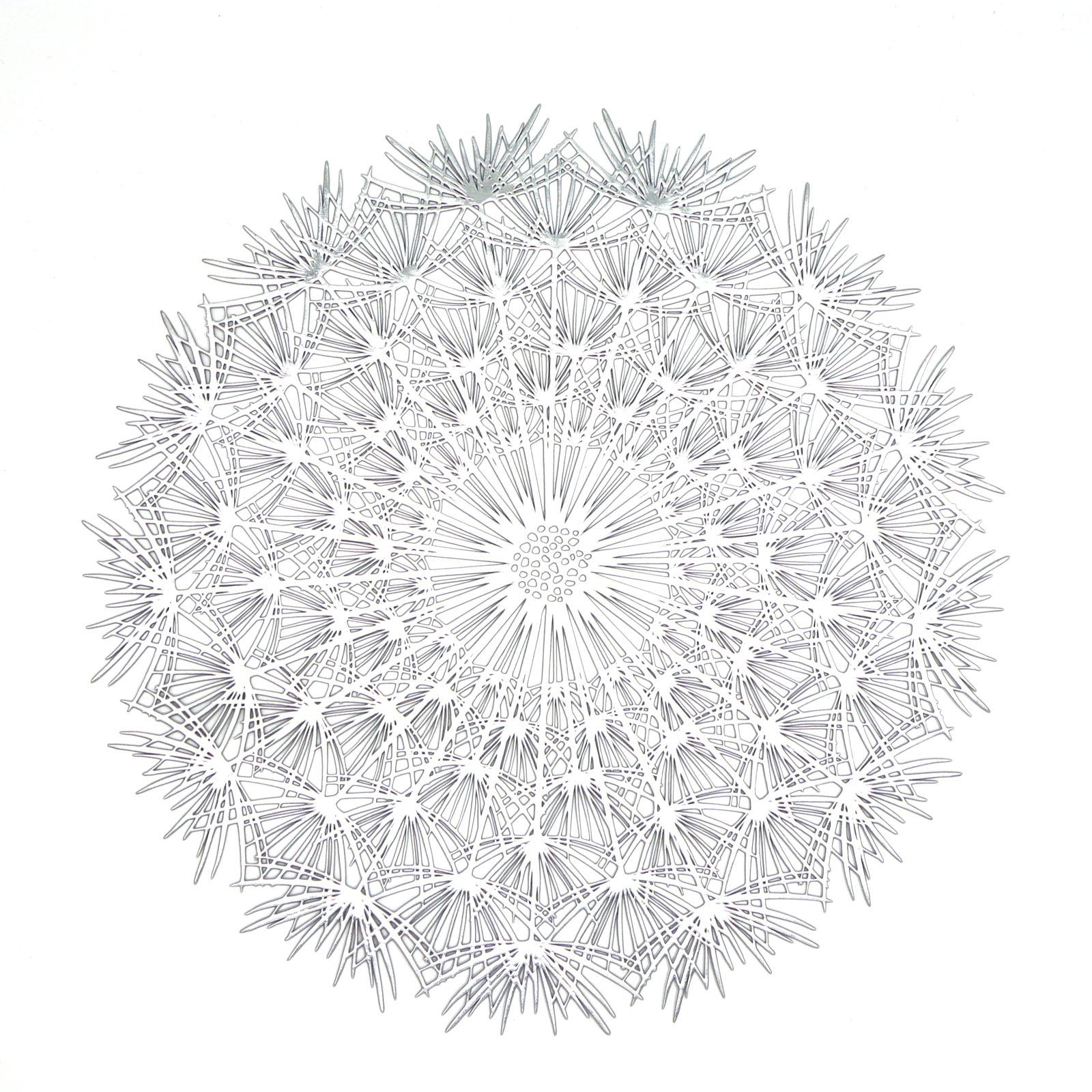 

2/4 шт. подставка под тарелку с изображением одуванчика для обеденного стола из ПВХ, пластиковая полая подставка под тарелку, набор ковриков для праздничной вечеринки, домашнего декора, свадебной вечеринки 4PCS серебряный