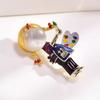 Cute Little Painter Girl Brooch, High-End Female Personality, Corsage Design, Niche Pin, Suit And Accessories