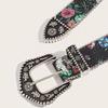 Printed PU Leather Waistband Korean Style Retro Waistband Fashion Floral Belt  Outdoor