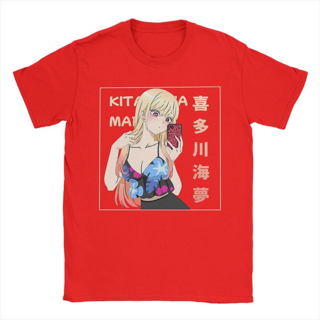 Men Marin Kitagawa T Shirt My Dress-Up Darling Anime Cotton Clothes Humor Short Sleeve Round Neck Tee Shirt Party T-Shirt
