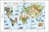 Photomural Watercolour World Map Self-Adhesive Mural 270x180