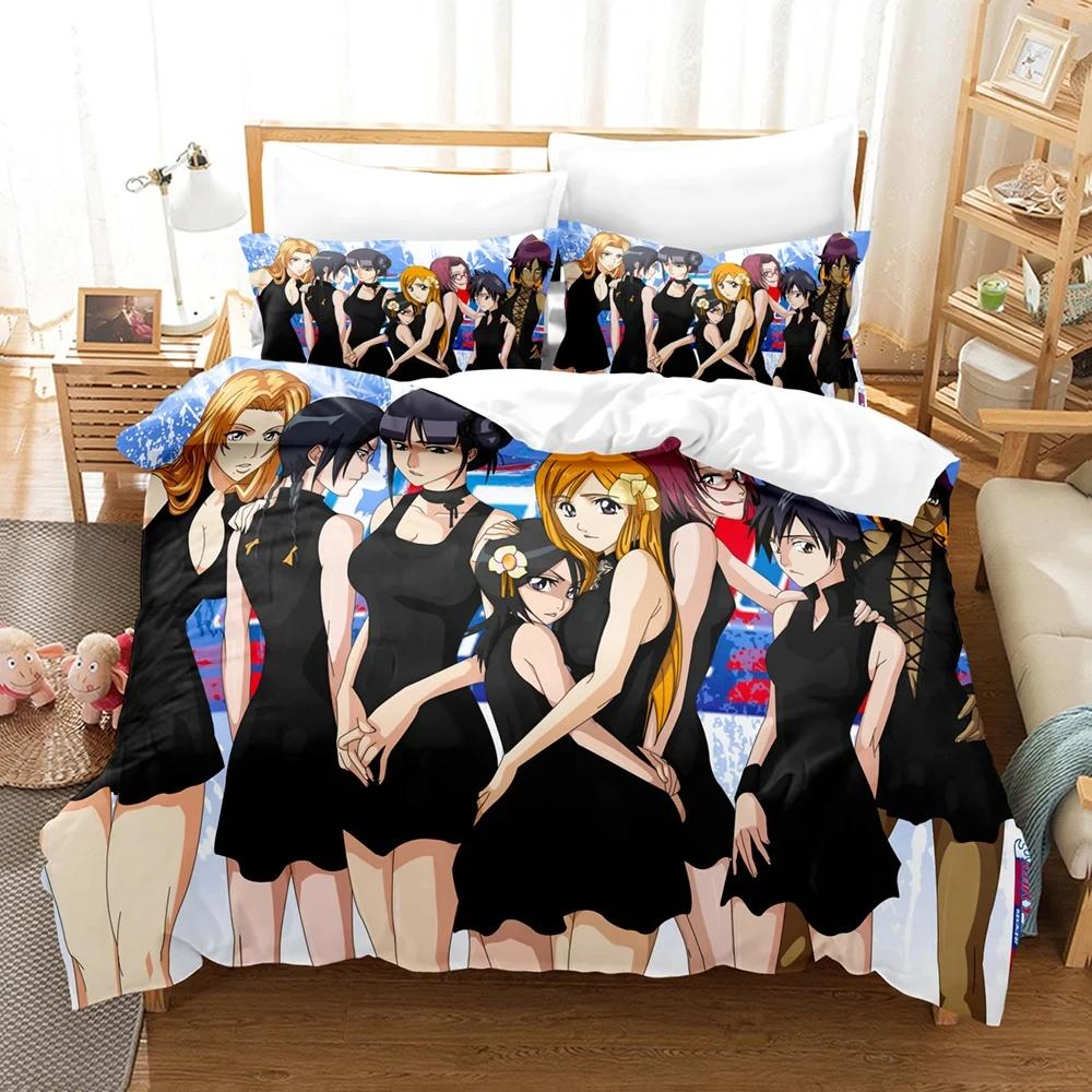 3D Print Anime Bleach Kurosaki Ichigo Bedding Set Boys Girls Twin Queen Size Duvet Cover Pillowcase Bed Kids Adult