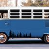 Forest&Trees Car Windows Door Stickers,Waterproof Die Cut Camper Caravan Vans Decor Decaos Vinyl Tunning Accessories