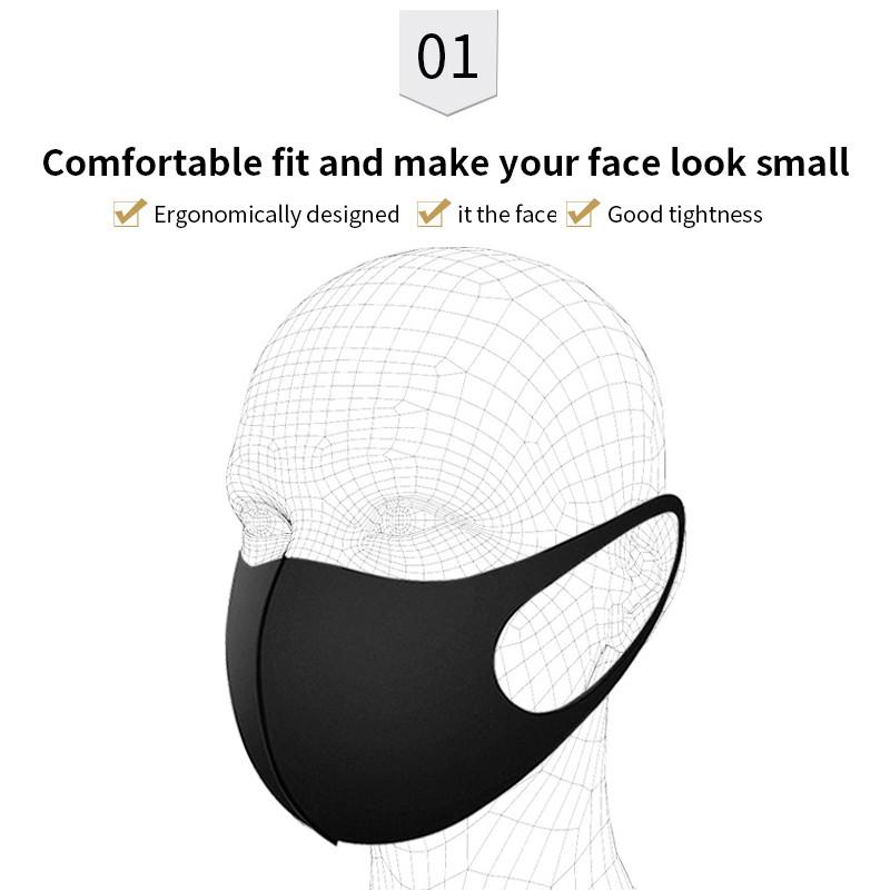 3pcs 3D Ultra-thin Breathable Dustproof Mouth Mask Anti-Dust Haze Flu Allergy Protection Face Masks
