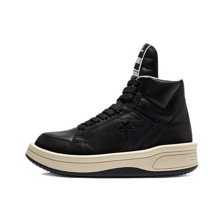 Turbowpn Rick Owens x Turbowpn Drkshdw Converse Mid 'Black Cloud Cream' 172342C