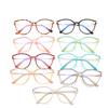 Tr90 Anti-Blue Glasses Retro Round Frame Trendy Metal Legs Men And Women Can Match Myopia Glasses