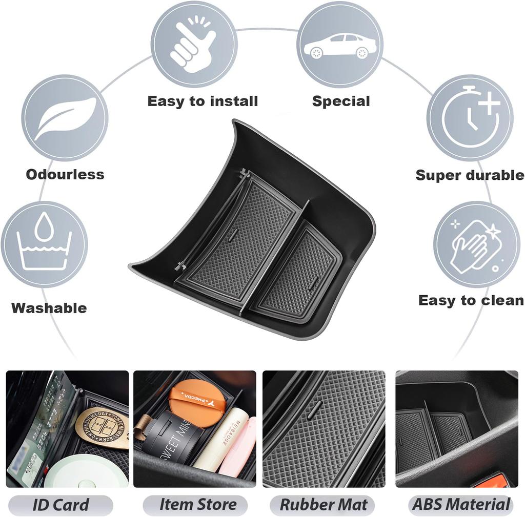 For 2025 2025 Chevy Trax Center Console Tray Organizer ABS Accessories Armrest Storage Car Box Secondary Interior Storage Box