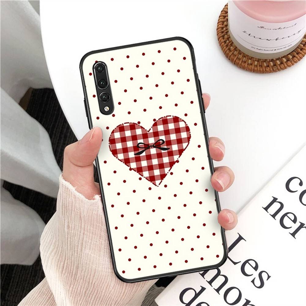 Korea Lovely Polka Dot Phone Case For Huawei P 8 9 10 20 30 40 50 Pro Lite Psmart Honor 10 Lite 70 Mate 20lite