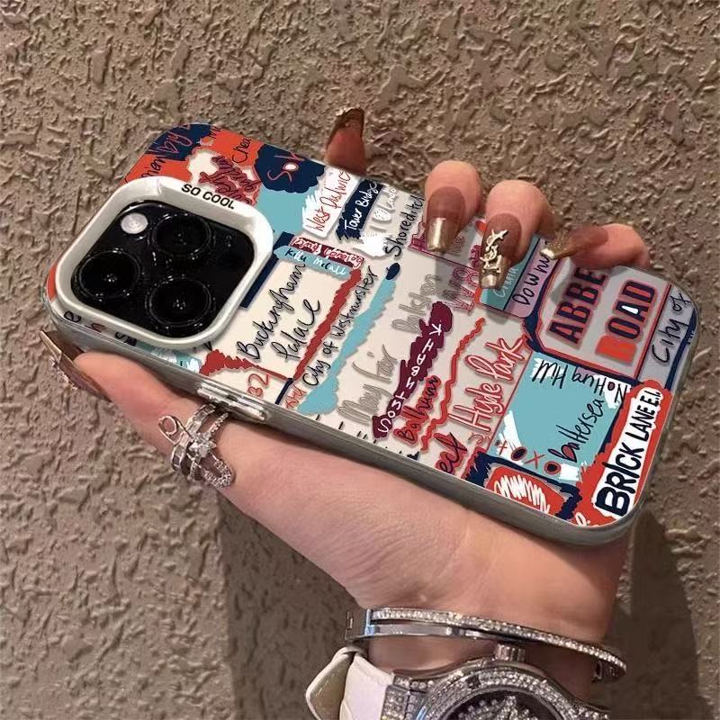 The new model is suitable for iphone17 mobile phone case Apple 15promax/14/13pro/12 trendy cool English 16