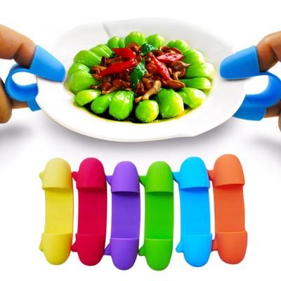 1 Paar isolierte Finger-Mini-Silikon-Heat-Dish-Clip-Schüssel-Plattenklemme