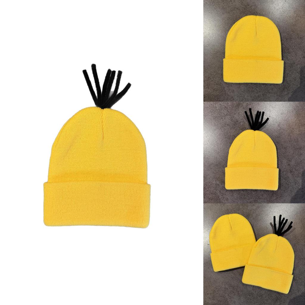 Minions Cartoon Knit Beanie Hat For Winter Warmth And Streetwear Fashion