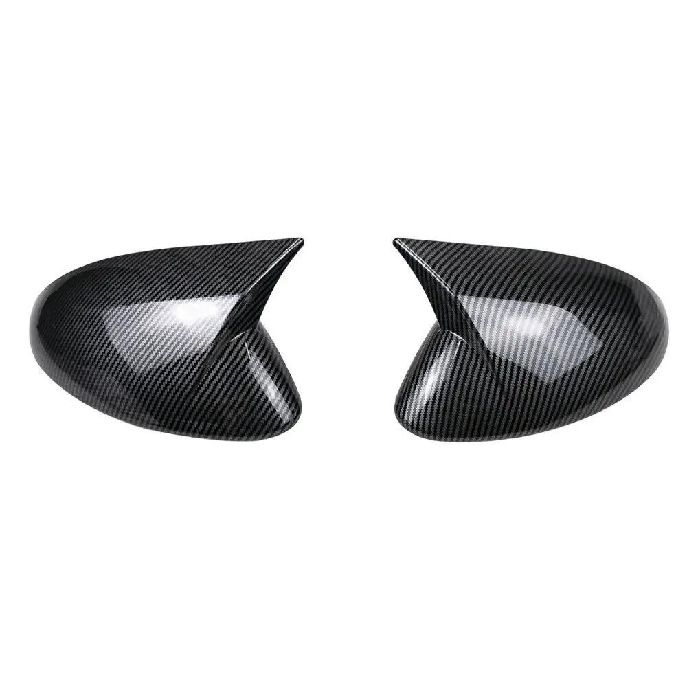 For Alfa Romeo Stelvio 2017- Car Rearview Side Mirror Cover Wing Cap Exterior Sticker Door Rear View Case Trim Carbon Fiber