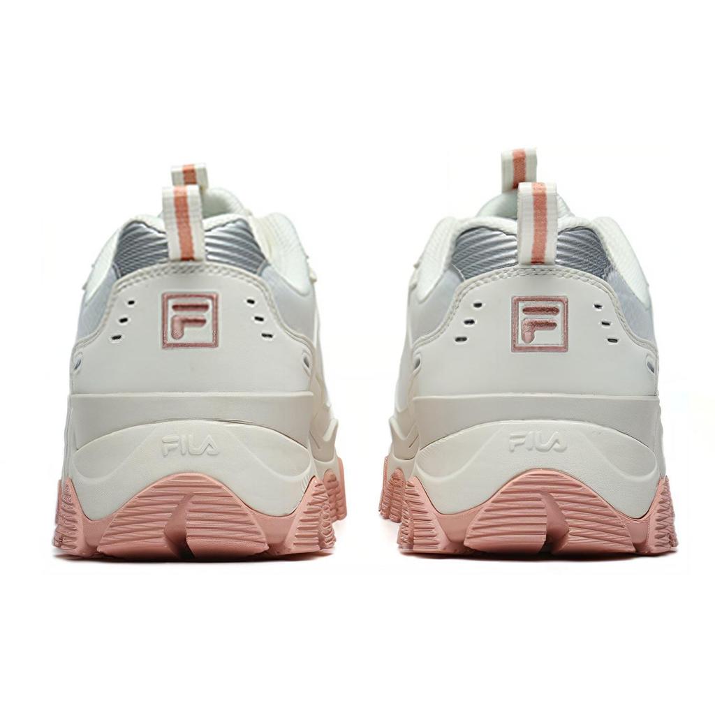 Fila Hike Fabric Synthetic Leather Comfortable Casual Low-Top Dad Shoes Women Sneakers Pink White F12W144132FSW