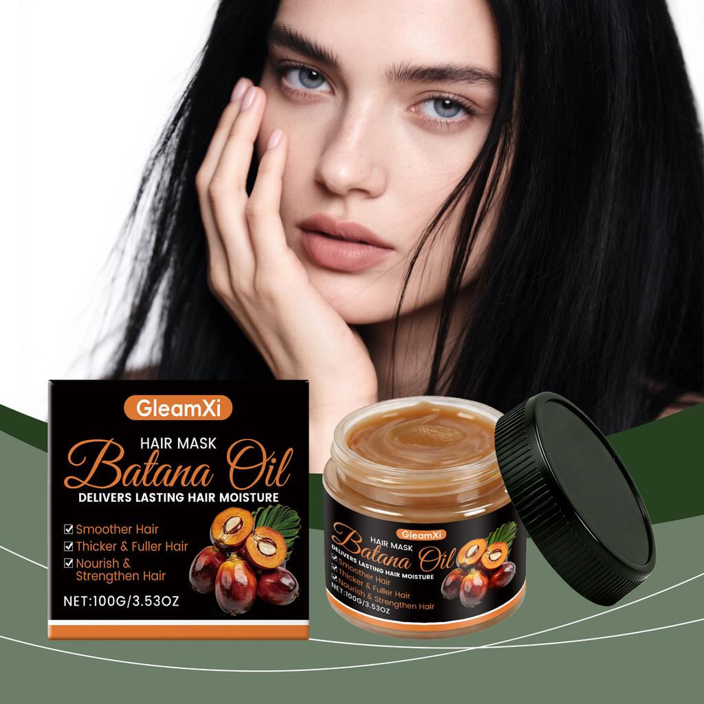 GleamXi Batana Öl Haarmaske spendet Feuchtigkeit und pflegt das Haar und bietet ein erfrischendes und strahlendes Haarpflegeerlebnis.