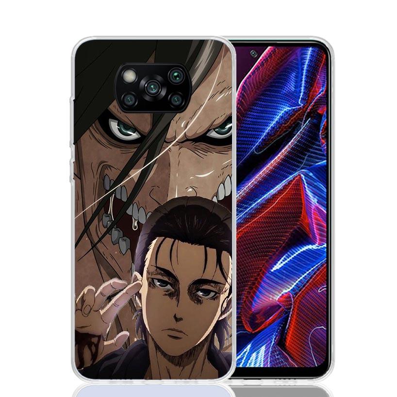 A-Attack on T-Titan Eren Yeager Phone Case For Xiaomi Poco X7 X6 X5 Pro F7 Ultra Redmi 15C 15 13 13C 12 12C 10 10A 10C 9 9A 9C 9