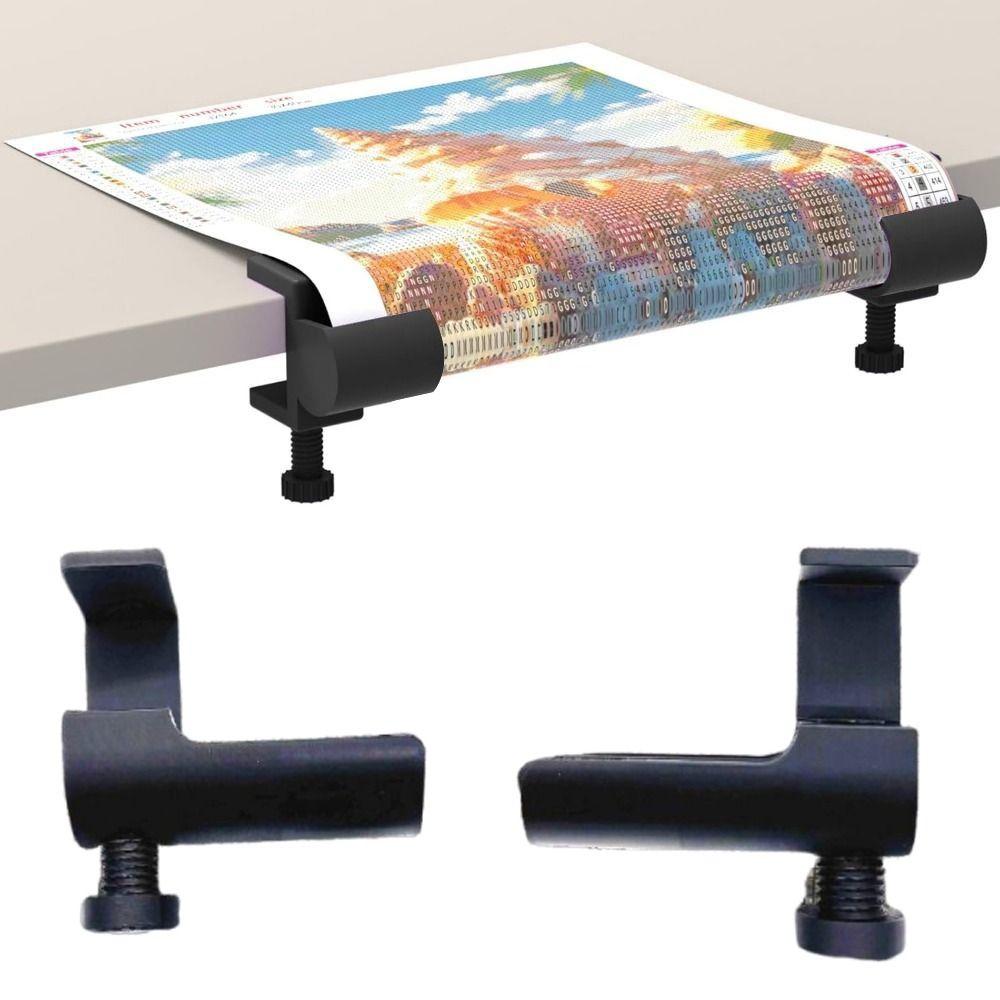 

Fixed Scroller Painting Table Clamp Painting Canvas Roll Helper DIY Craft Style 1 Color Random