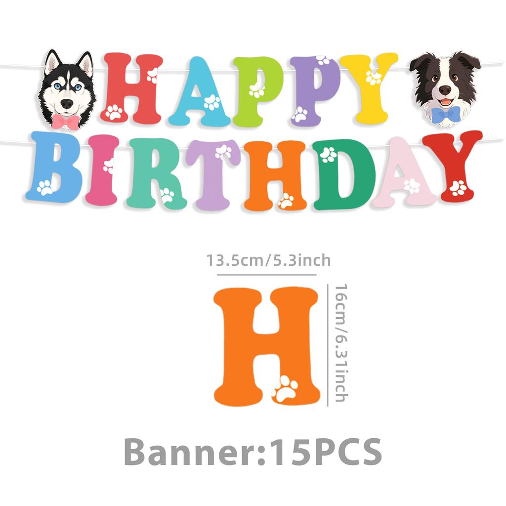 Cartoon Puppy Dog Birthday Party Decorations Supplie Celebration Party Disposable Banner Tablecloth Cup Plate Baby Shower Set