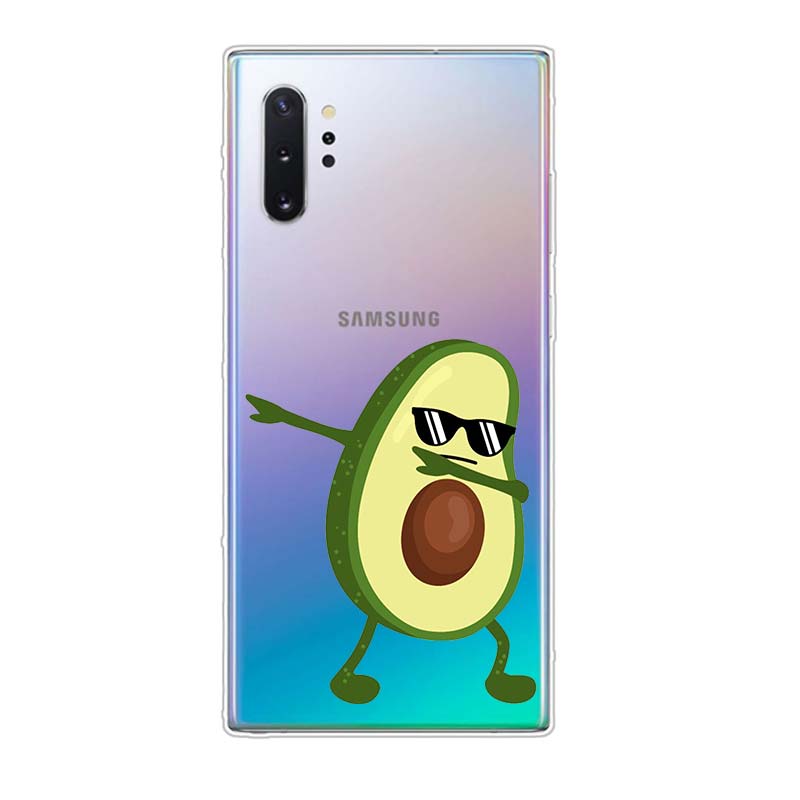 Cute Avocado Food For Samsung Galaxy Note 20 10 9 8 Plus Ultra Lite M31 M31S M10 M10S M20 M21 M30 Phone Case
