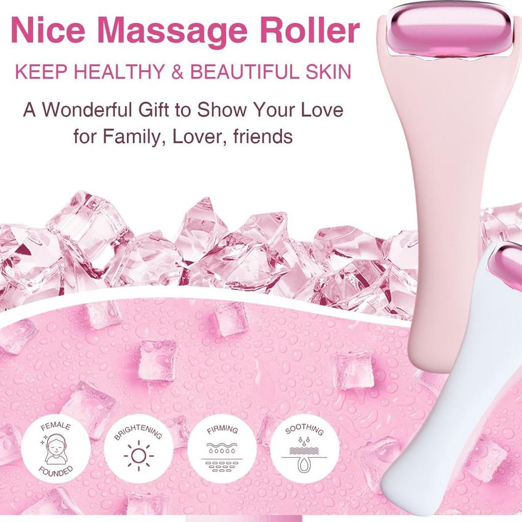 Cross-Border Metal Rose Gold Facial & Body Ice Massage Roller